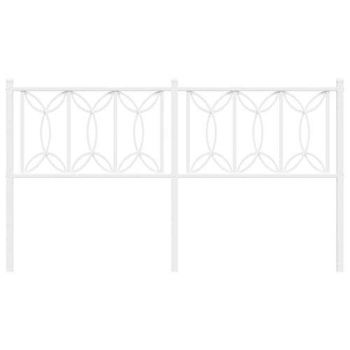 Метална резервна табла за легло, бяла, 150 см