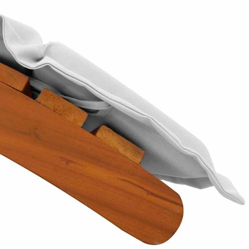 Шезлонг с възглавница 2 pcs Светлосиво Солидно акациево дърво