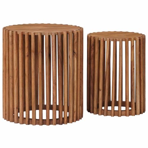 Комплект помощни маси със съхранение Кафяво 40 x 40 x 45 cm