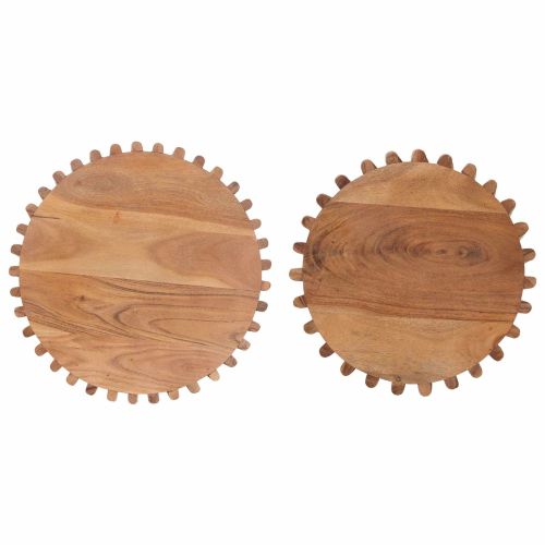 Комплект помощни маси със съхранение Кафяво 40 x 40 x 45 cm