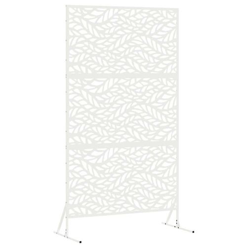 Екран за уединение Бяло 100 x 50 x 180 см Стомана