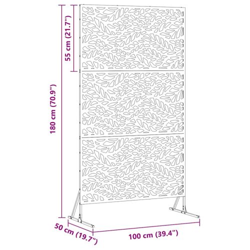 Екран за уединение Маслинено 100 x 50 x 180 см Стомана