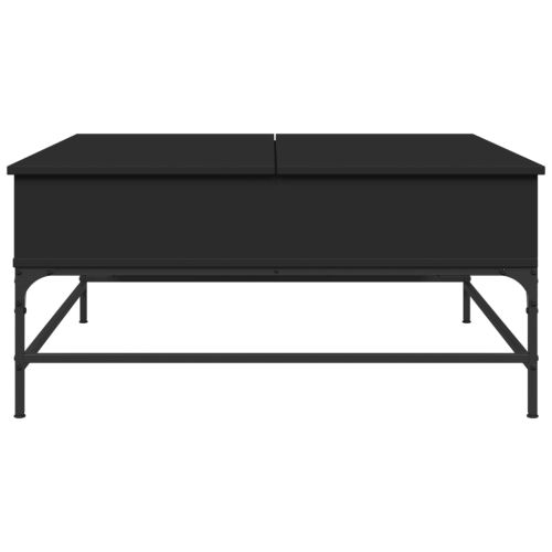 Кафе маса, черна, 95x95x45 см, инженерно дърво и метал