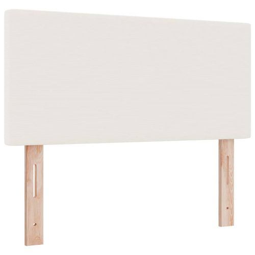 Легло с пружинирана основа Слонова кост и бяло 100 x 200 cm