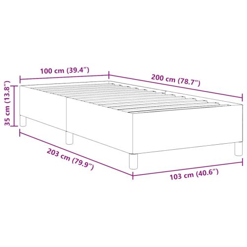 Легло с пружинирана основа Кремаво 100 x 200 cm Кордюрова тъкан