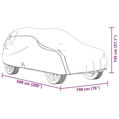 Покривало за кола, за SUV, цяло, сиво, XL, нетъкан текстил