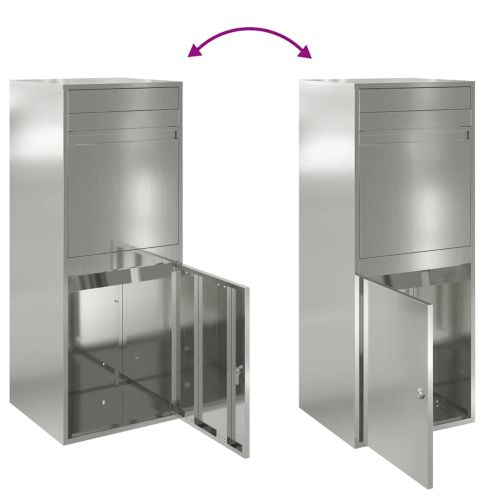 Пощенска кутия за пратки със съхранение Черно 41 x 38 x 103 см