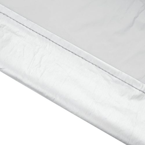 Половин покривало за кола, с кукички, сребристо, XL