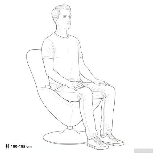 Стол яйце Черно 63 x 73 x 90 см текстил