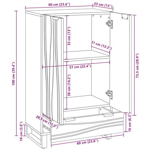 Шкафове и стелажи за съхранение на медии с чекмедже Бял и черен