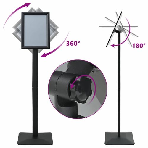 Поставка за плакат Сребрист a4 Чугун