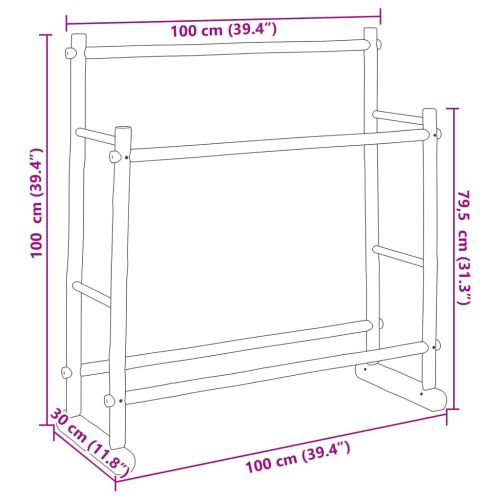 Етажерка за дрехи 100x30x100 см бамбук