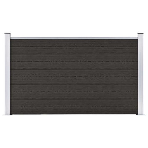 Ограден панел, WPC, 180x105 см, черен