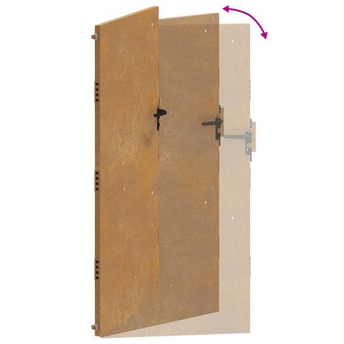 Градинска порта 100x175 см, кортенова стомана