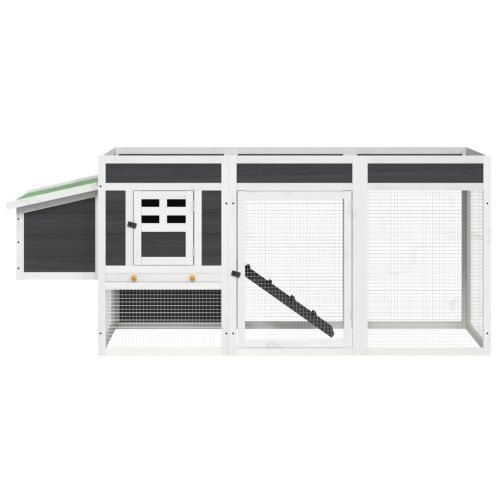 Кокошарник сив 204x50x84 см бор масив