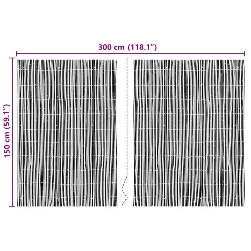 Бамбукова ограда Естествен 400 x 150 cm бамбук