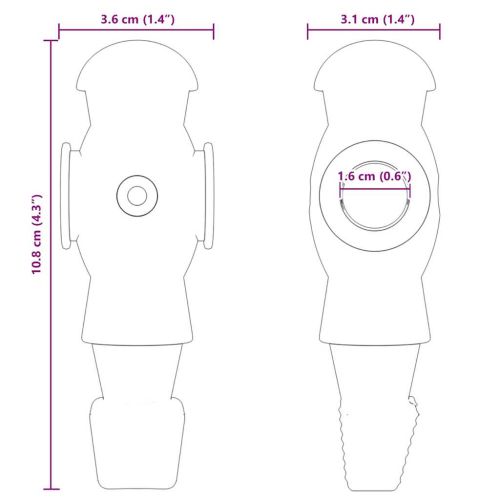 Играчите на масата за футбол 24 pcs Черен и бял HIPS