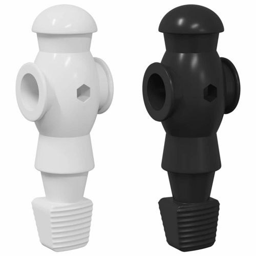 Играчите на масата за футбол 24 pcs Черен и бял HIPS