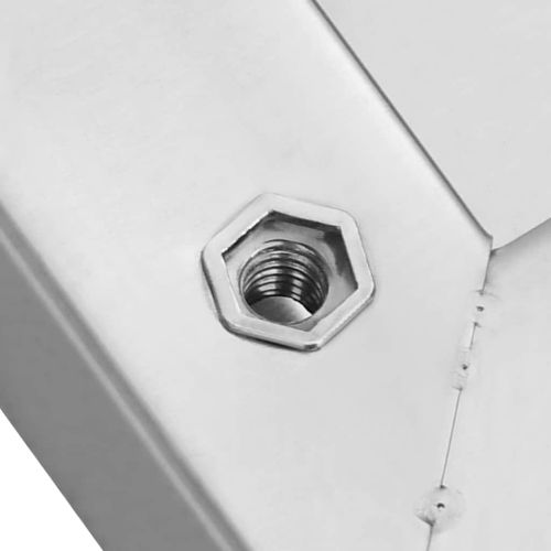 Стенни рафтове 2 бр 100x23,5x3 см сребристи неръждаема стомана