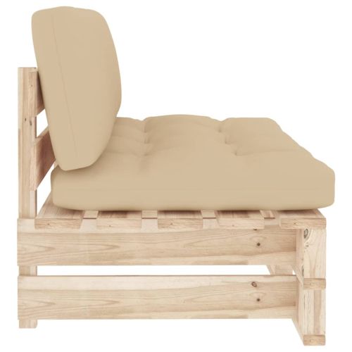 Градинска палетен среден диван импрегнирано борово дърво