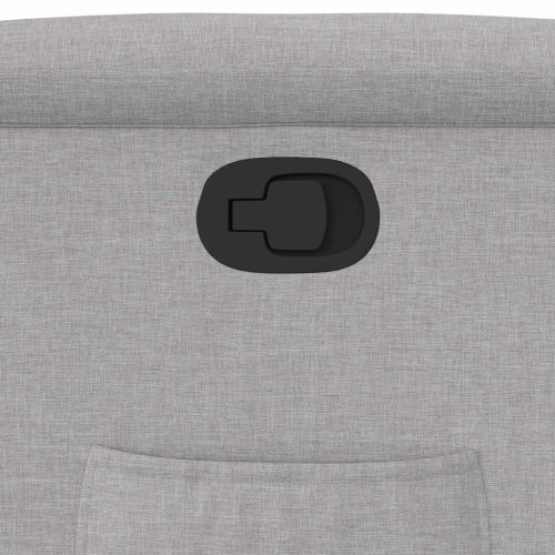 Изправящ реклайнер стол, облачно сив, текстил