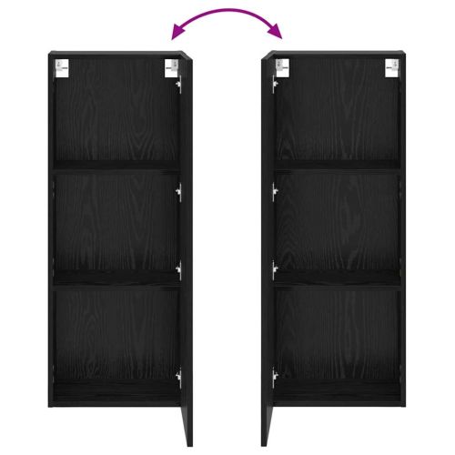 TV стенен шкаф Черния дъб 40,5 x 30 x 102 см Инженерно дърво