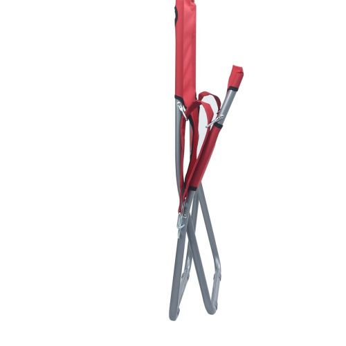 Сгъваеми плажни столове, 2 бр, текстил, червени