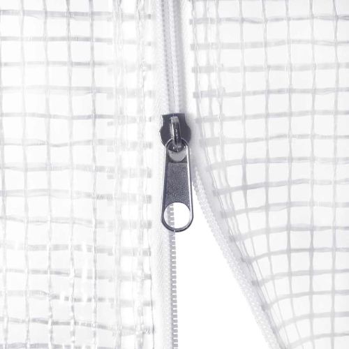 Оранжерия със стоманена рамка, бяла, 20 м², 5x4x2,3 м