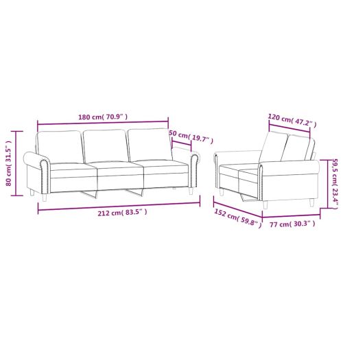 Комплект дивани от 2 части с възглавници, жълт, кадифе
