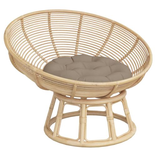 Кръгла възглавница таупе Ø 60 x11 см Оксфорд плат