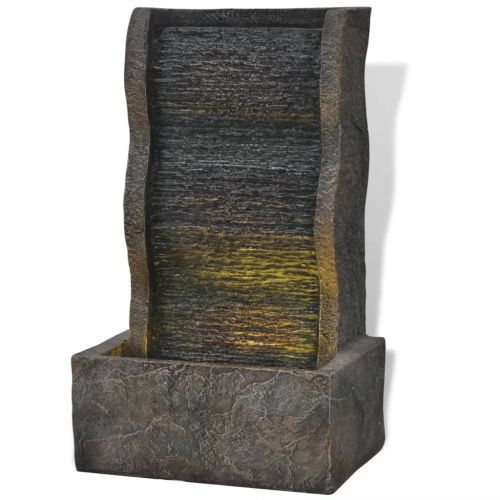 вътрешен фонтан с LED светлина, полиестерна смола