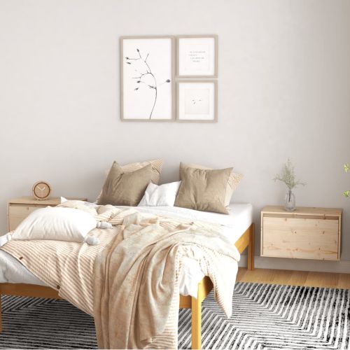 Стенни шкафове, 2 бр, 60x30x35 см, бор масив