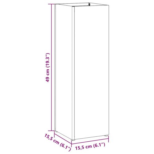 Стойка за чадър Маслинено 15,5 х 15,5 х 49 см Метал