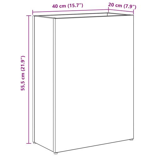 Стойка за чадър Бяло 40 x 20 x 55,5 см Инженерна дървесина