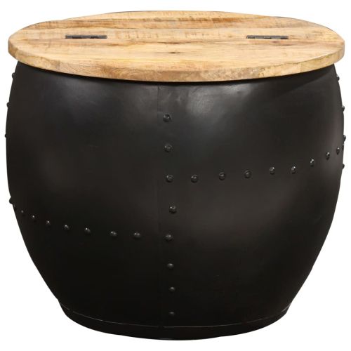 Маса за кафе, кръгла, 53x43 см, мангово дърво масив