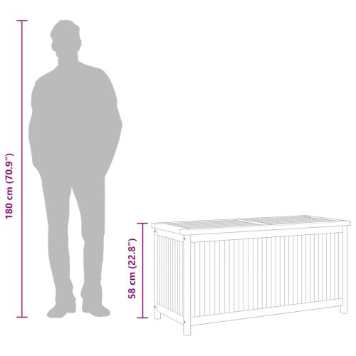 Градинска кутия, 114x50x58 см, тиково дърво масив