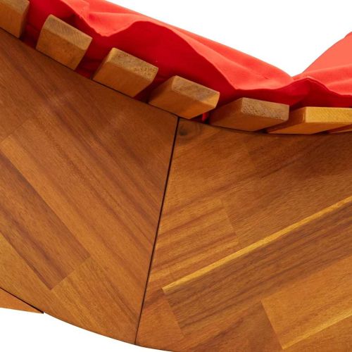 Шезлонг с възглавница 2 pcs Кафяво Солидно акациево дърво