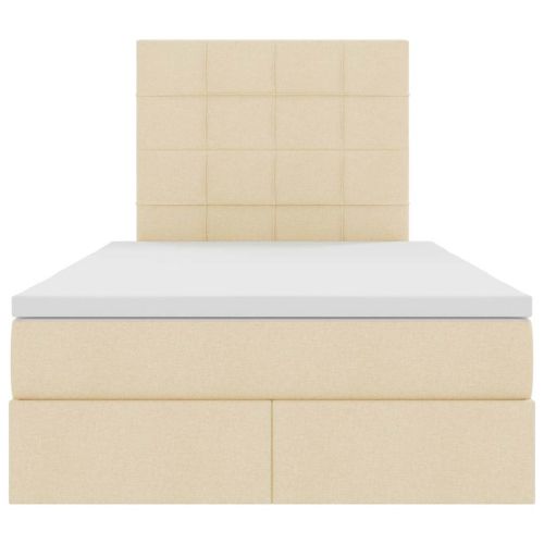 Легло с място за съхранение и матрак Кремав 120 x 200 cm