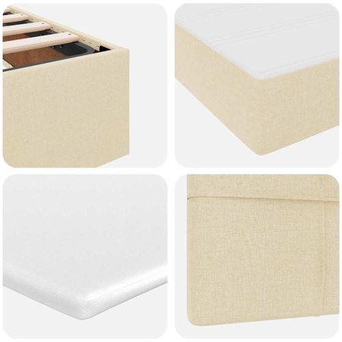 Легло с място за съхранение и матрак Кремав 120 x 200 cm