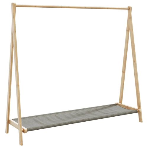 vidaXLL Закачалка за дрехи с рафтове 106x34x102 cm Бамбук