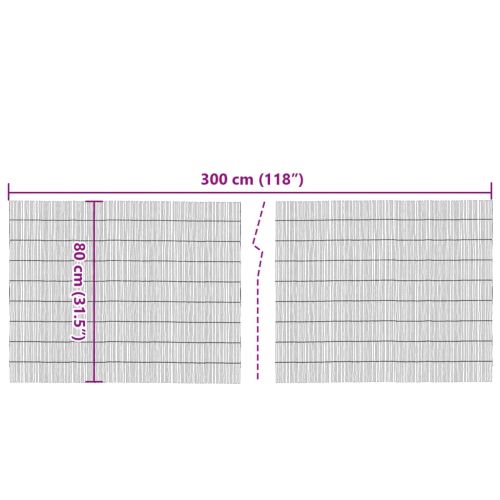 Градинска ограда 300x80 см тръстика