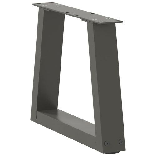 Крака за масичка за кафе, V-образна, 2 бр., антрацит, 40x(30-31,3) см, стомана
