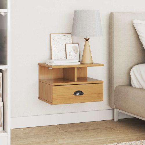 Нощен шкаф Hill Меден кафяв 40 x 31 x 27 см Солиден бор