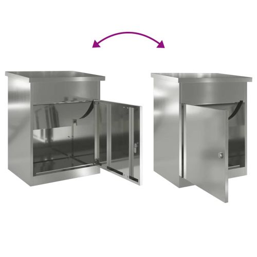 Пощенска кутия за пратки със съхранение Черно 47.5 x 38 x 59 см