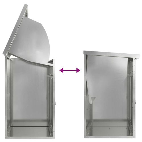 Пощенска кутия за пратки със съхранение Черно 47.5 x 38 x 59 см