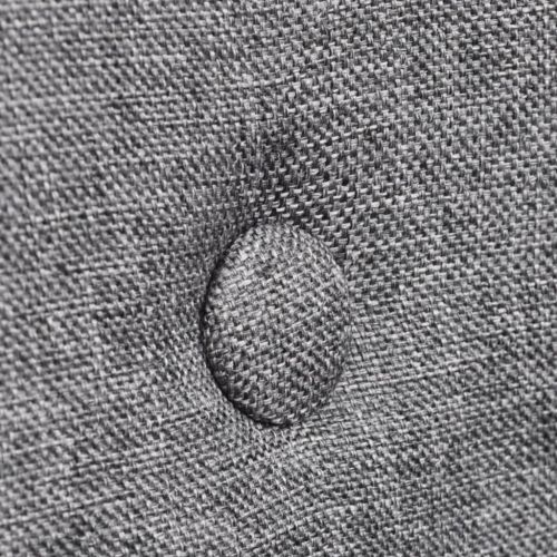 Трапезни столове, 6 бр, светлосив плат и дъбова дървесина масив