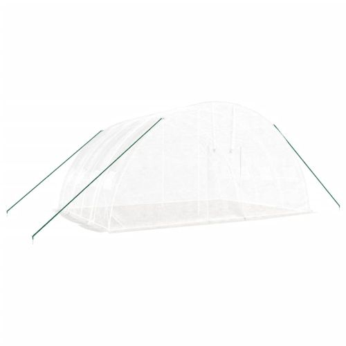 Оранжерия със стоманена рамка, бяла, 24 м², 6x4x2,85 м