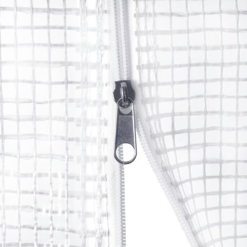 Оранжерия със стоманена рамка бяла 132 м² 22x6x2,85 м