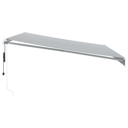 Автоматично прибираща се тента с LED антрацит и бял 450x350 см