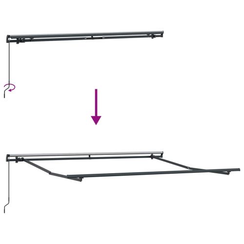 Сгъваем навес Червено 350 x 250 cm Полиестер и стомана